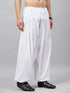 Men's White Cotton Silk Blend Pyjama